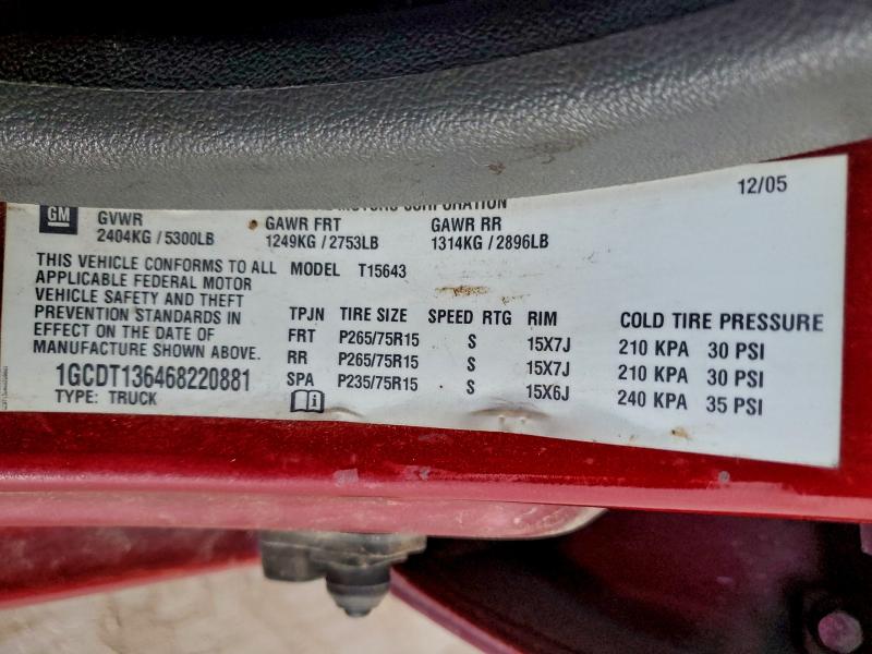 2006 CHEVROLET COLORADO #3304848550