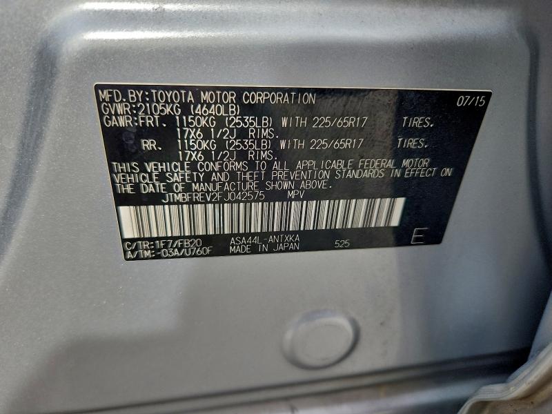 2015 TOYOTA RAV4 LE #3309504637