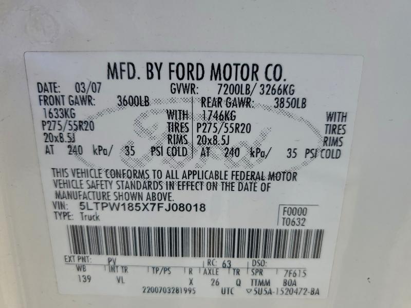 2007 LINCOLN MARK LT #3302698008