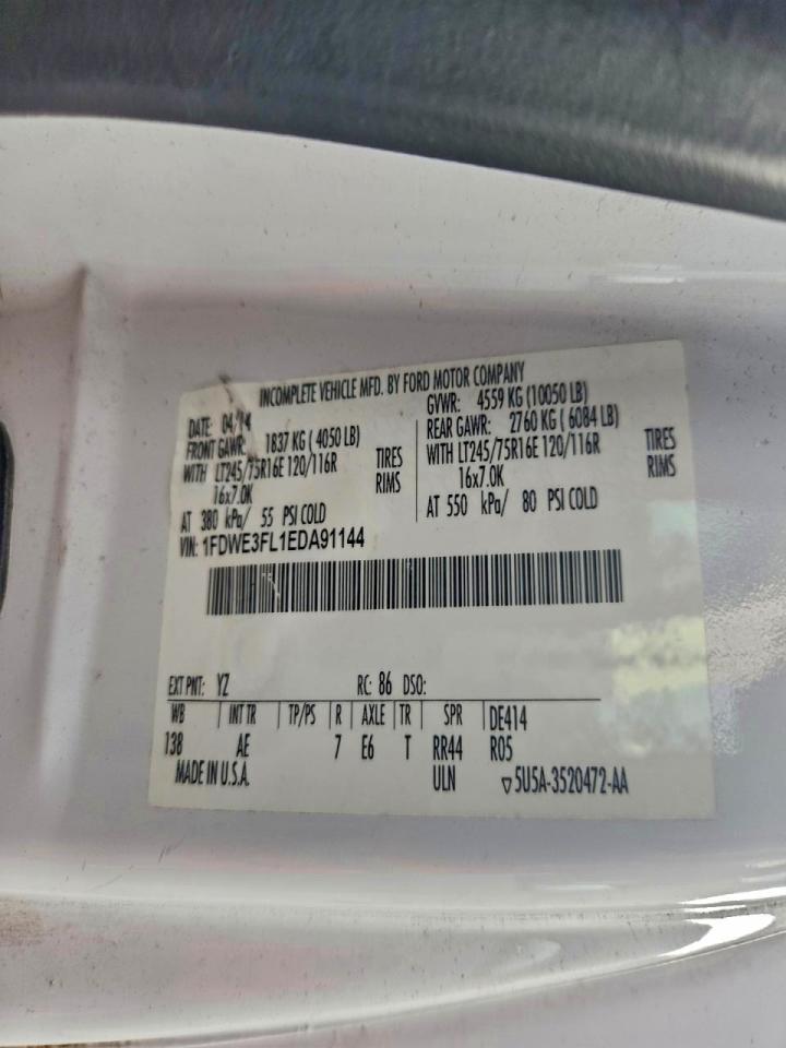 FORD E-350 E350 SUPER DUTY CUTAWAY VAN