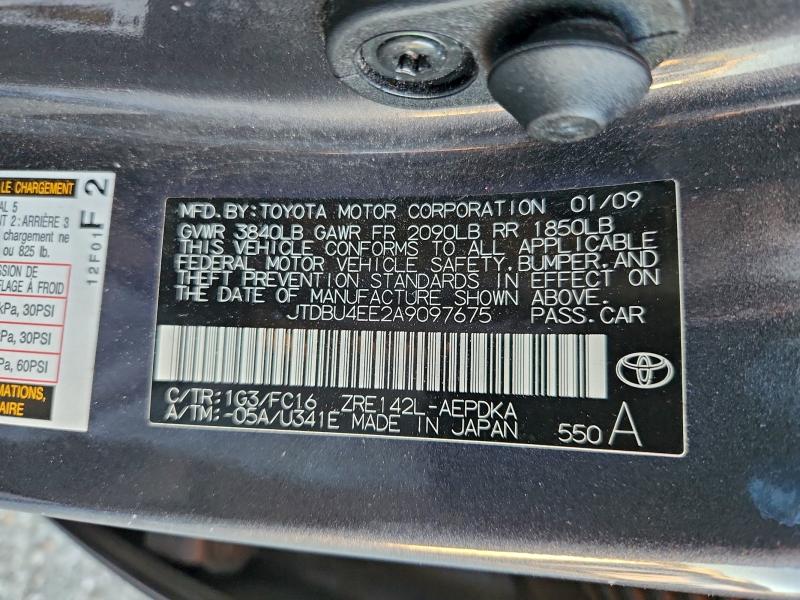 2010 TOYOTA COROLLA BA #3310540078