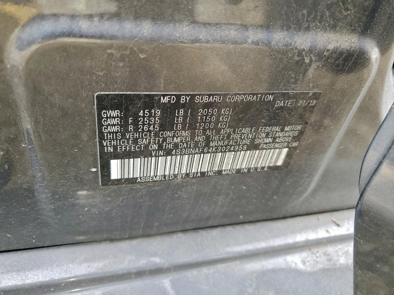 SUBARU LEGACY 2.5I PREMIUM