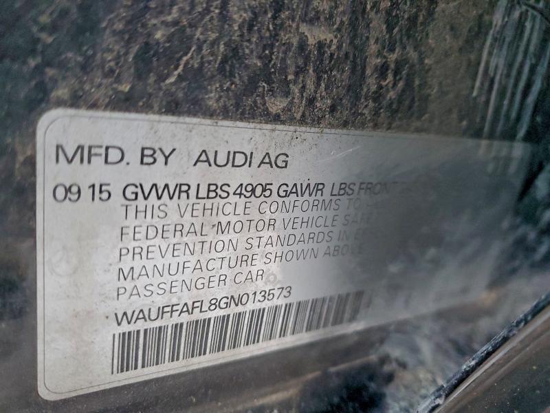 2016 AUDI A4 PREMIUM #3316880142