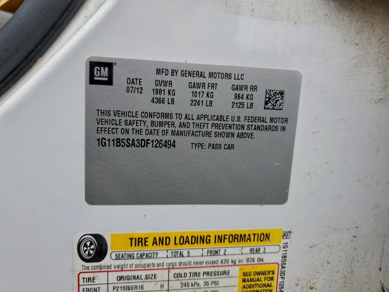 2013 CHEVROLET MALIBU LS #3310462150