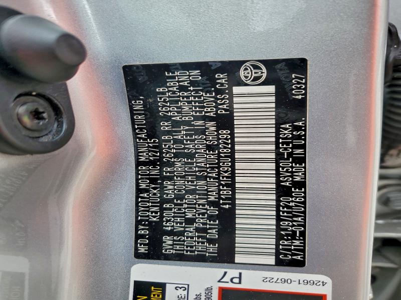 2016 TOYOTA CAMRY LE #3311468241