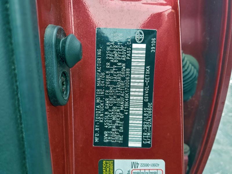 2007 TOYOTA CAMRY LE #3303665945