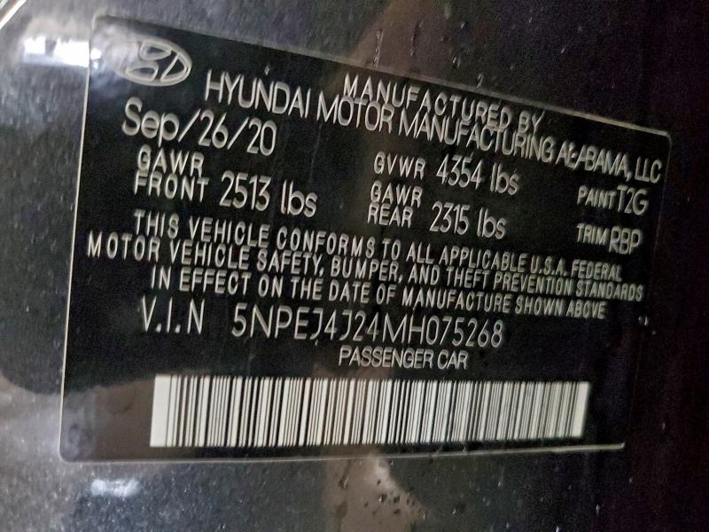 2021 HYUNDAI SONATA SEL #3317778092