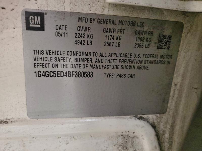 2011 BUICK LACROSSE C #3302886939