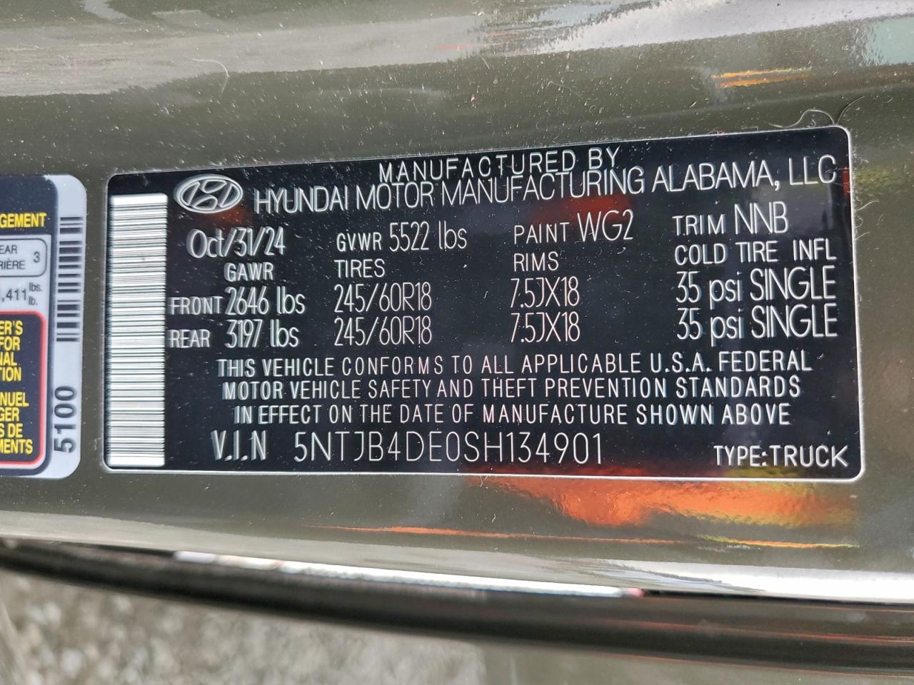 HYUNDAI SANTA CRUZ SEL