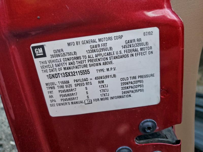 2003 CHEVROLET TRAILBLAZE #3313702172