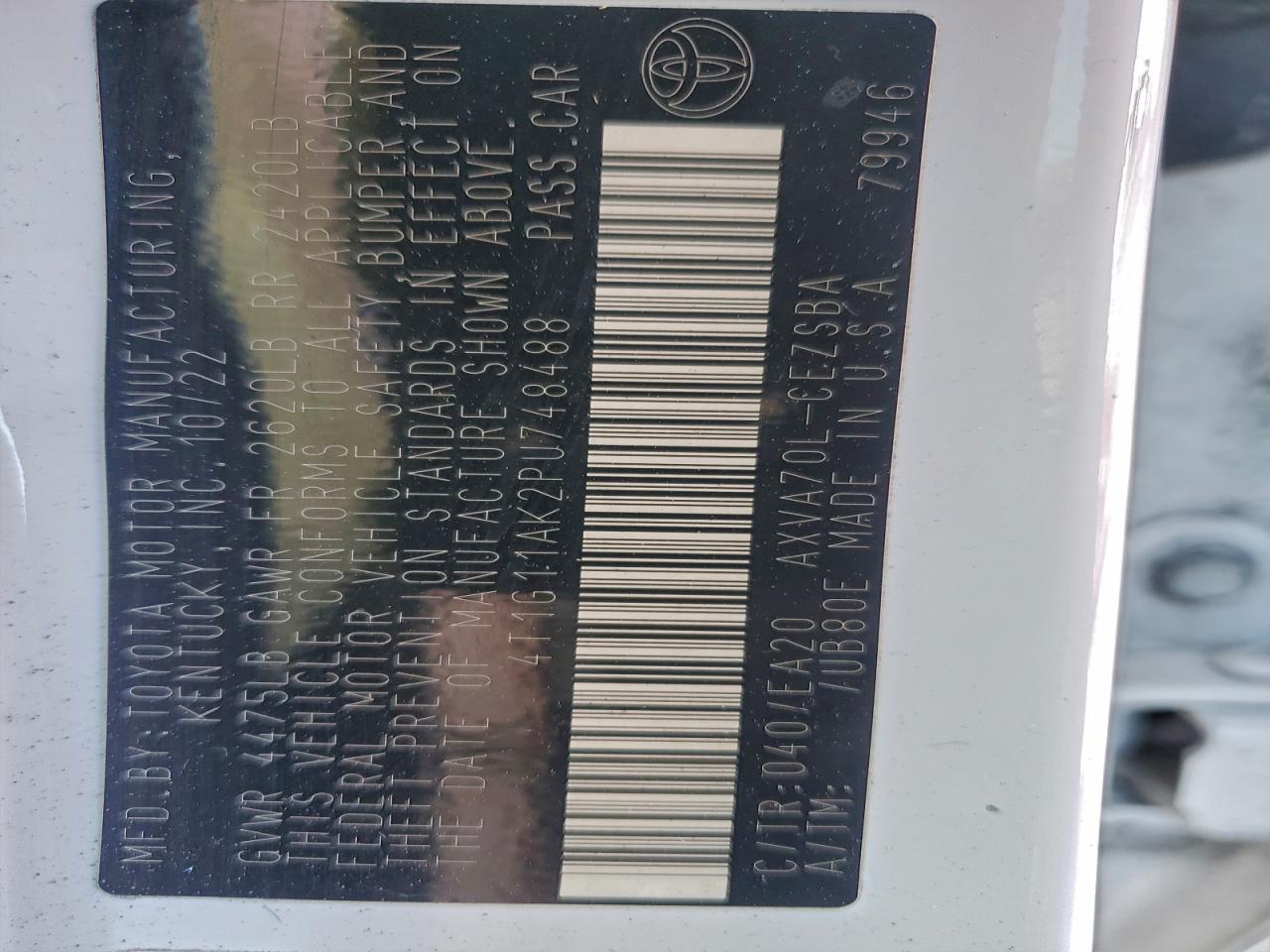 TOYOTA CAMRY SE NIGHT SHADE