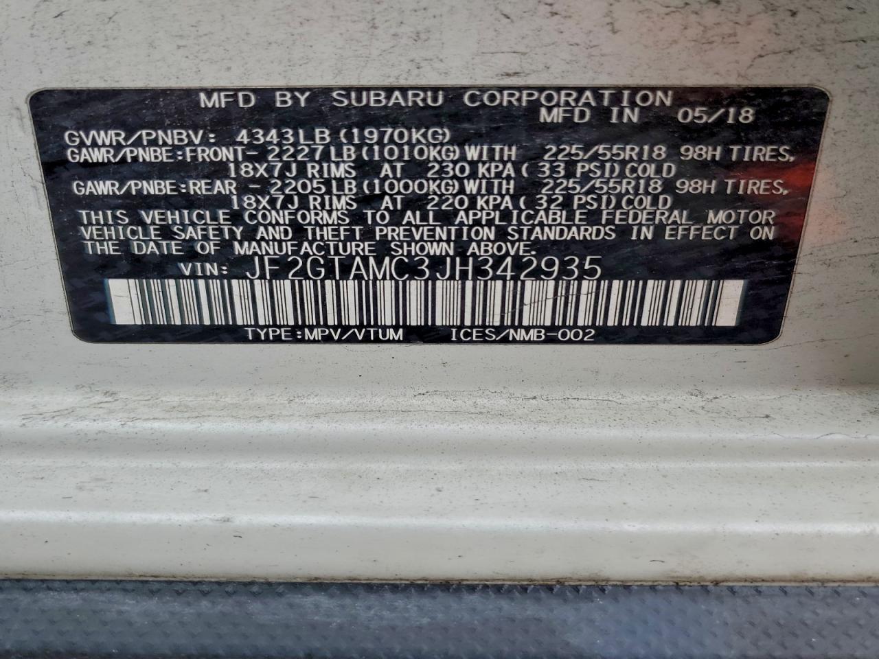 SUBARU CROSSTREK LIMITED