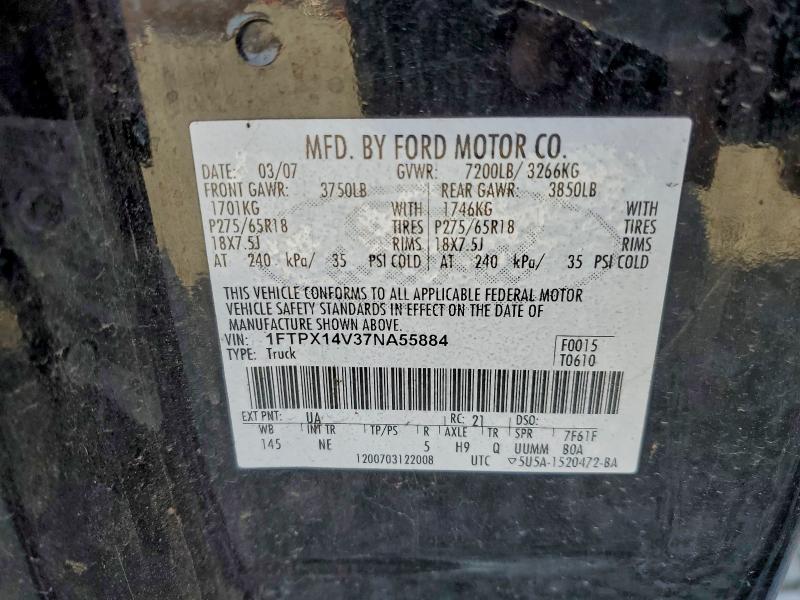 2007 FORD F150 #3301683635