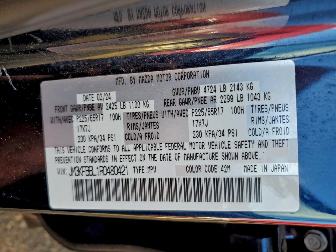 Lot #3311527234 2024 MAZDA CX-5 SELEC