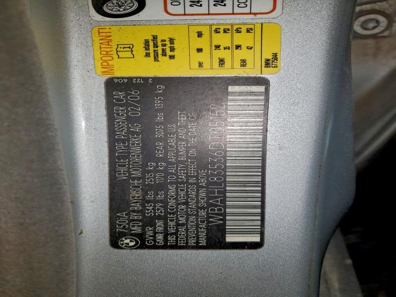 2006 BMW 750 I #3305340310