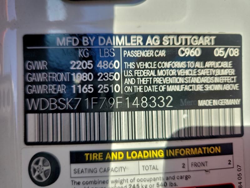 2009 MERCEDES-BENZ SL 550 #3317694081