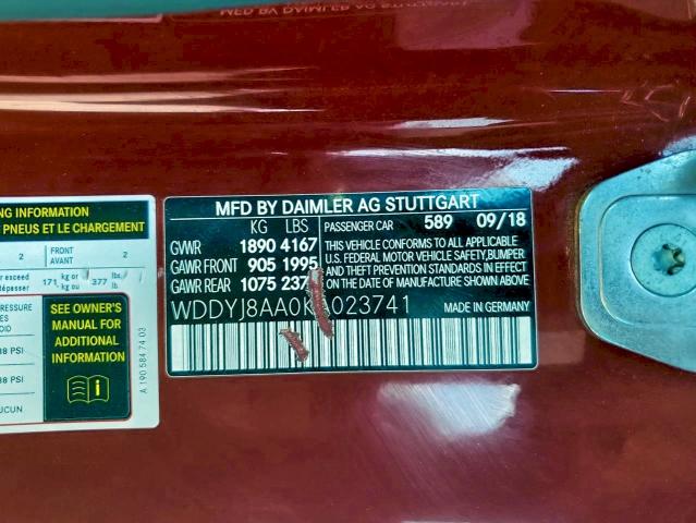 2019 MERCEDES-BENZ AMG GT C #3316865070