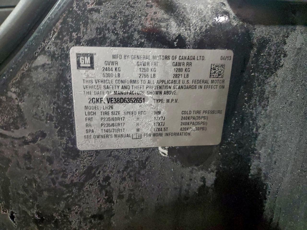 Lot #3315934109 2013 GMC TERRAIN SL