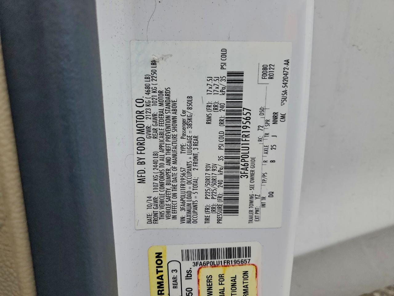 FORD FUSION SE HYBRID