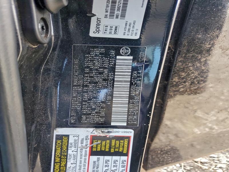 2014 TOYOTA CAMRY L #3301708398