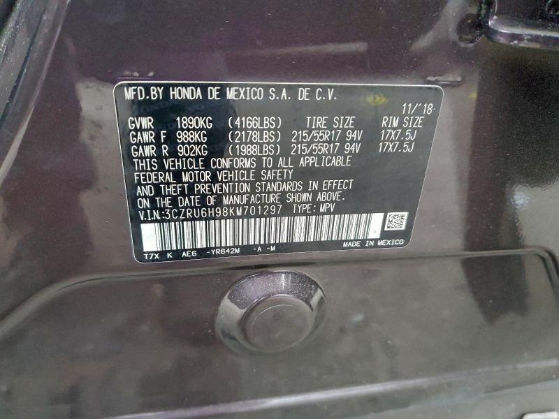 2019 HONDA HR-V TOURI #3310534049