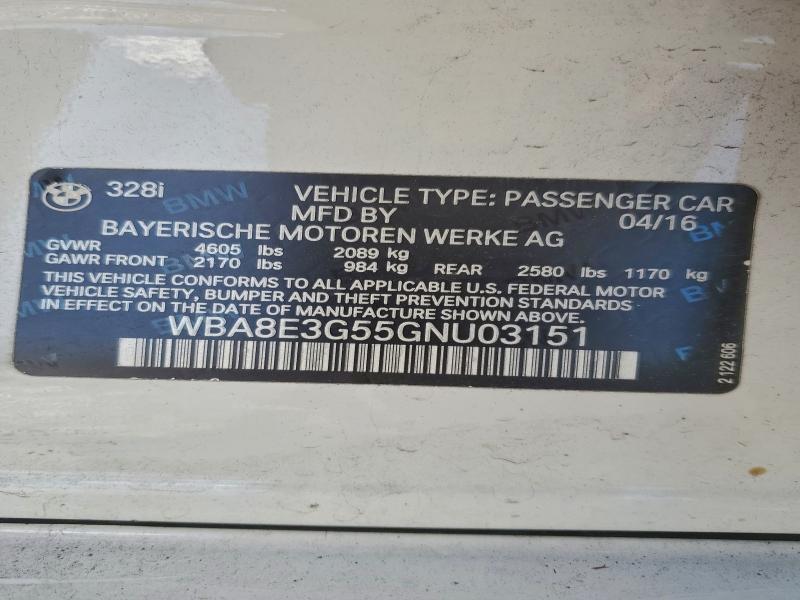 2016 BMW 328 XI SUL #3310318017