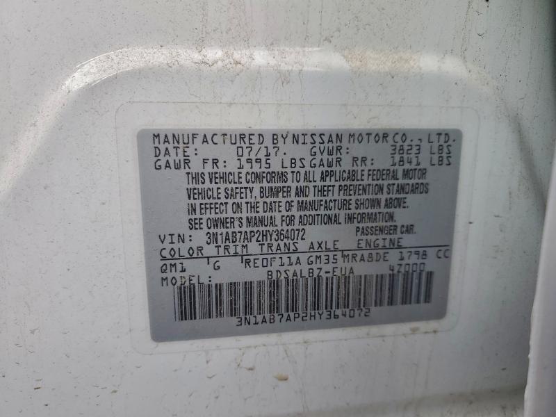 2017 NISSAN SENTRA S #3317934923