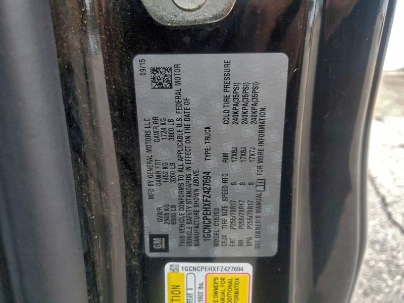 2015 CHEVROLET SILVERADO #3305293328