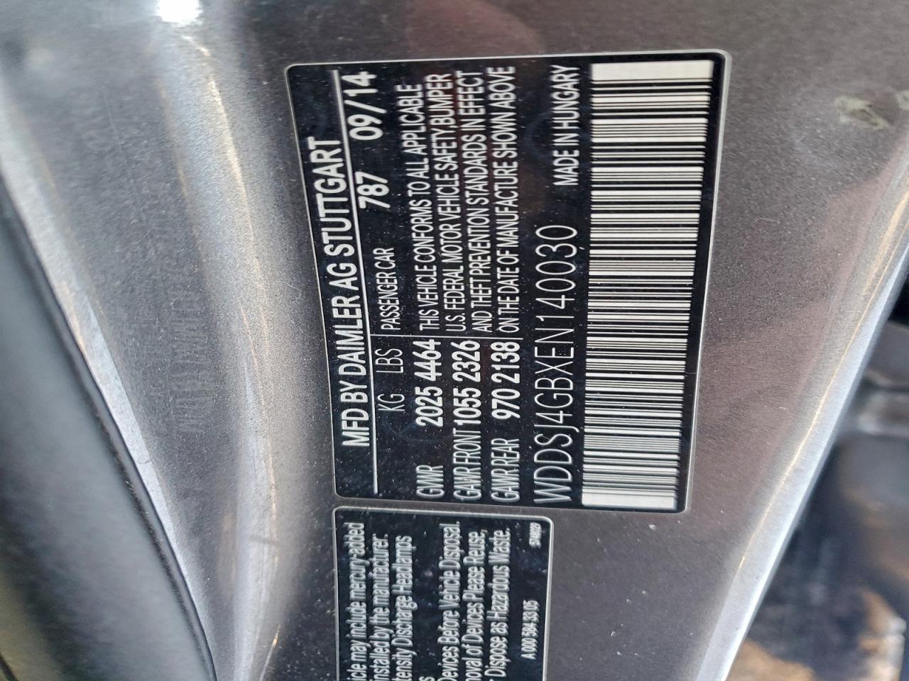 Lot #3317711082 2014 MERCEDES-BENZ CLA 250 4M