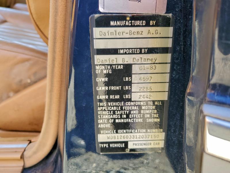 1983 MERCEDES-BENZ 380 SEL #3302879895