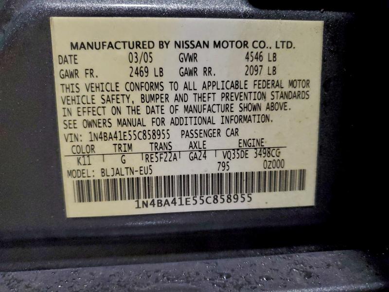 2005 NISSAN MAXIMA SE #3305436452