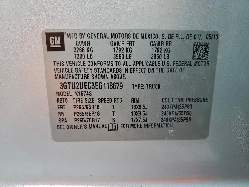 2014 GMC SIERRA K15 #3304523465