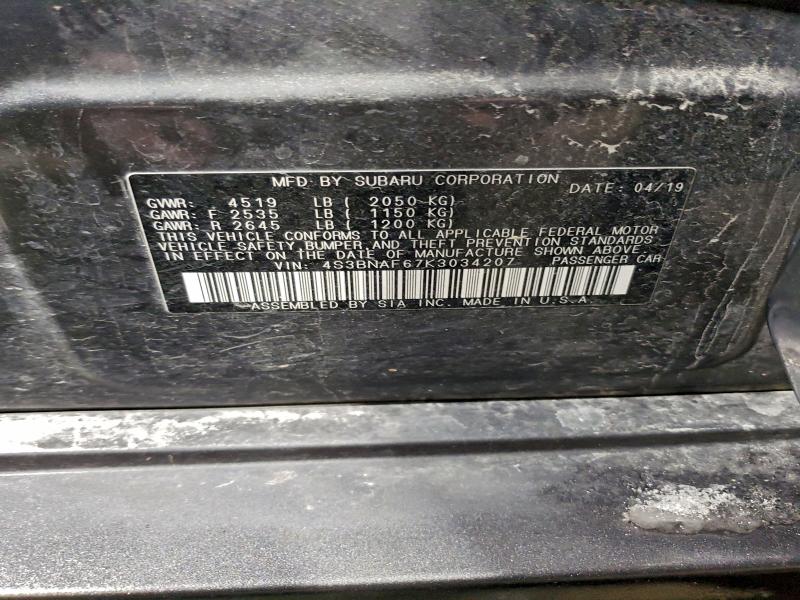 2019 SUBARU LEGACY 2.5 #3302847907