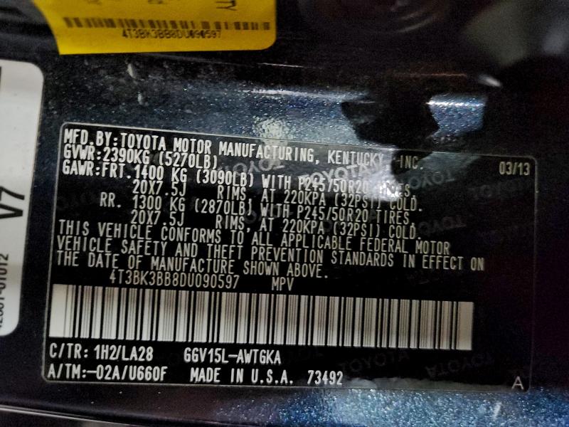 2013 TOYOTA VENZA LE #3305571062