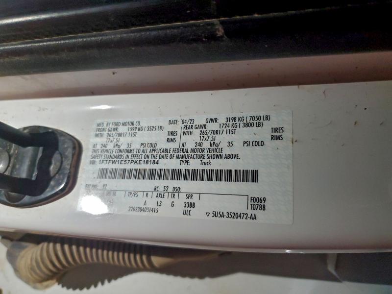 2023 FORD F150 SUPER #3305595100