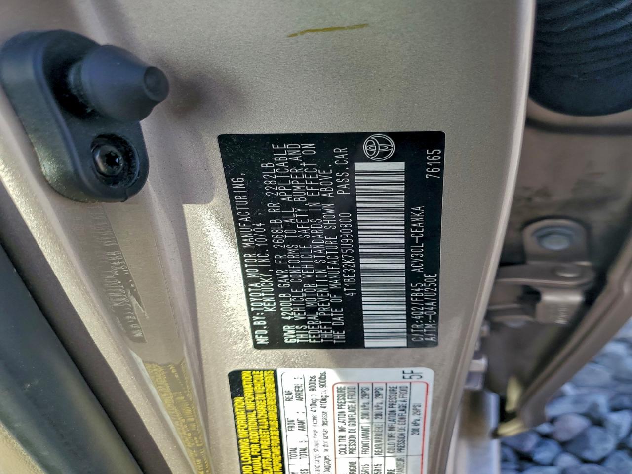 Lot #3302879957 2005 TOYOTA CAMRY LE