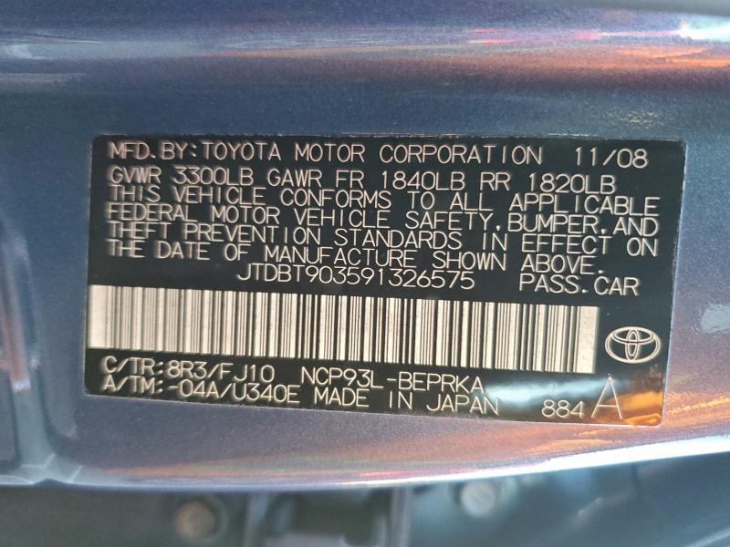 2009 TOYOTA YARIS #3311840193