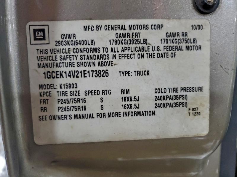 2001 CHEVROLET SILVERADO #3303978694