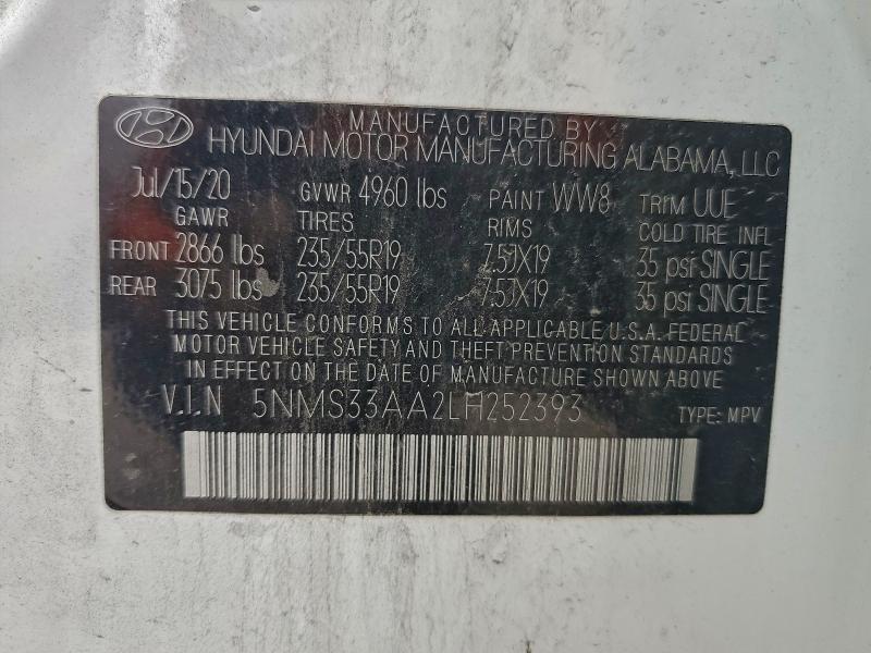 2020 HYUNDAI SANTA FE S #3303845514