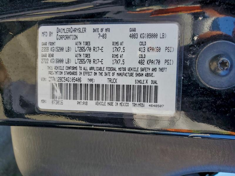 2004 DODGE RAM 2500 S #3317922915