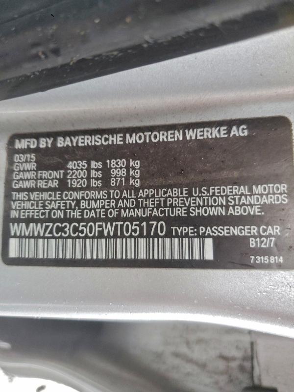 2015 MINI COOPER S C #3305684733