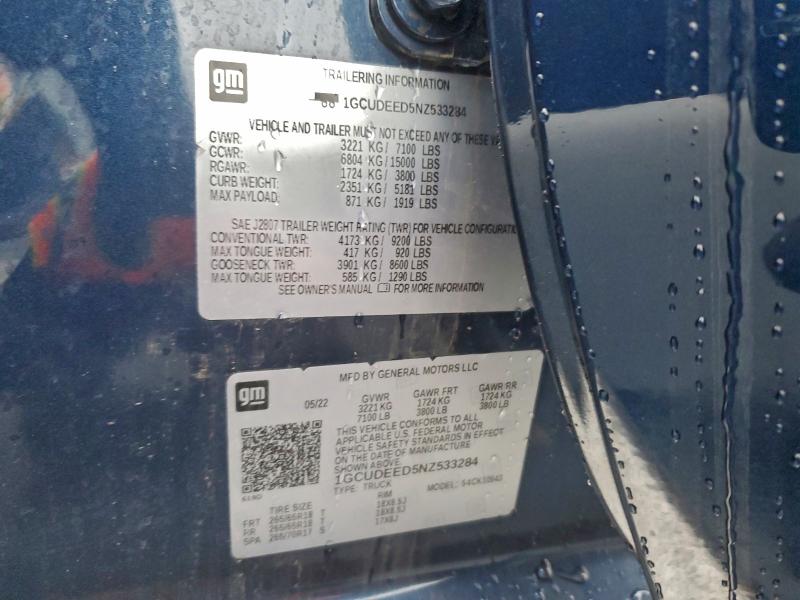 2022 CHEVROLET SILVERADO #3304502443