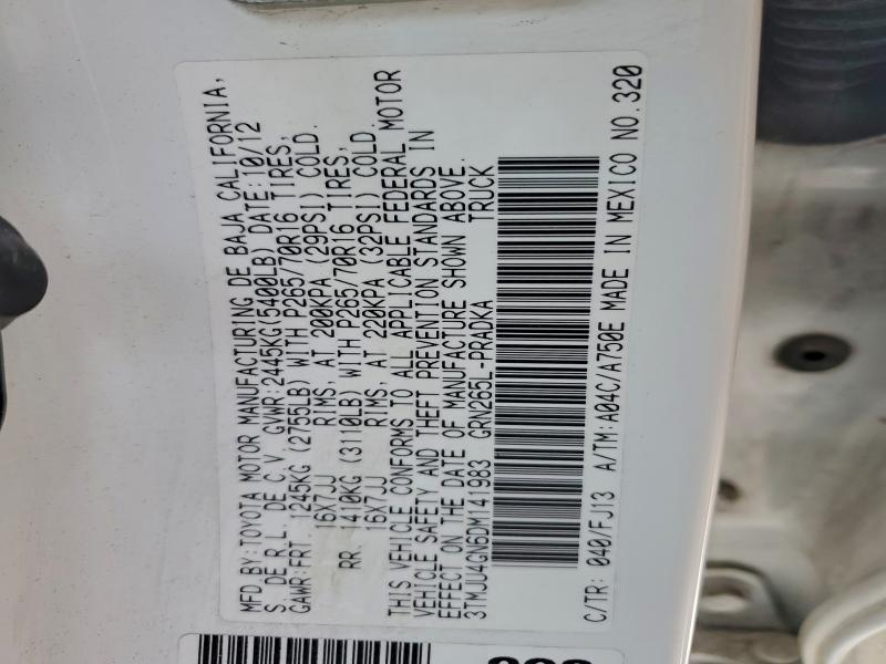 2013 TOYOTA TACOMA DOU #3312955816