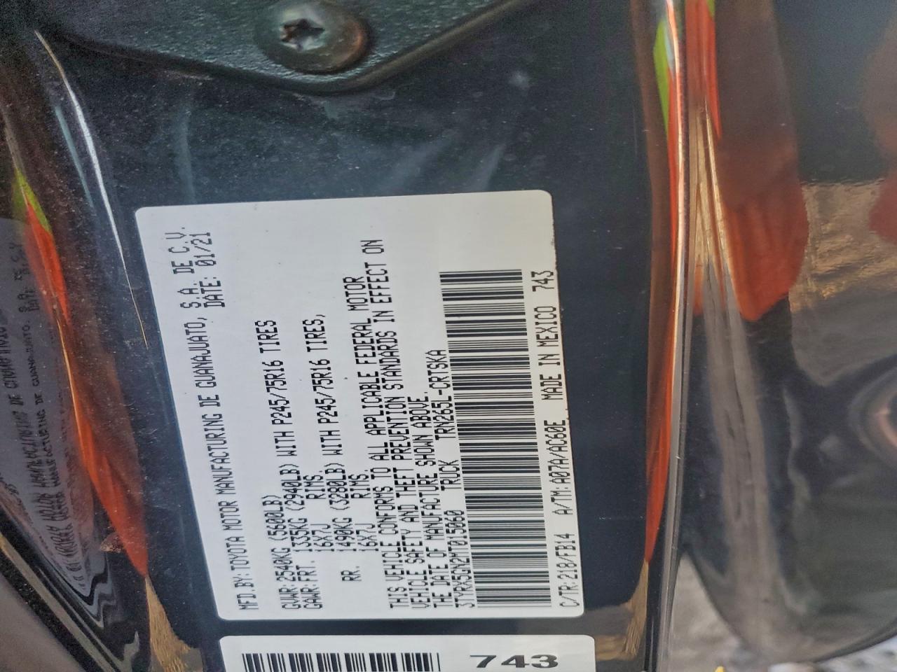 TOYOTA TACOMA ACCESS CAB