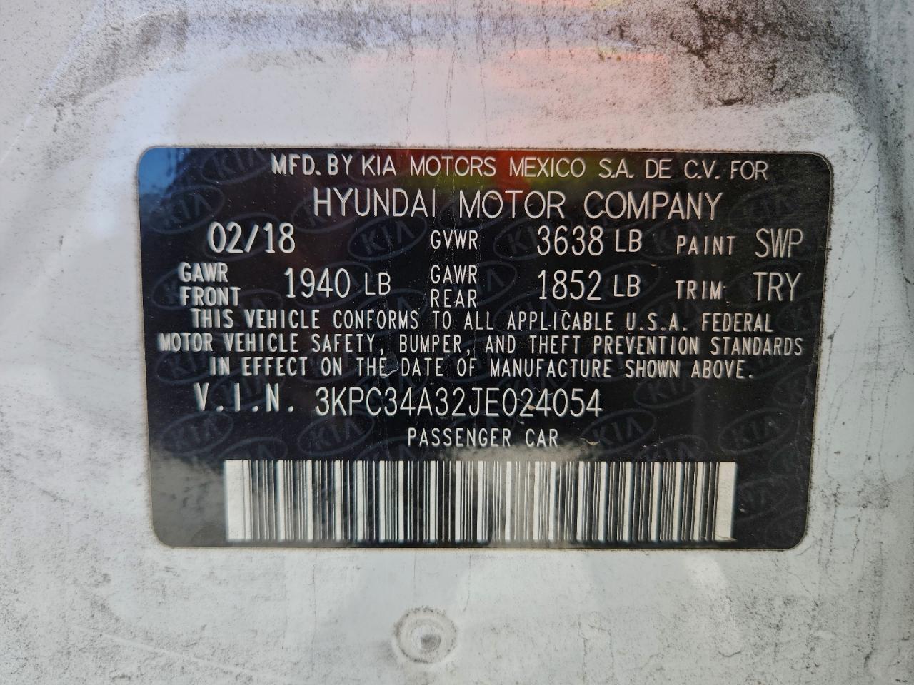 Lot #3311681253 2018 HYUNDAI ACCENT LIM