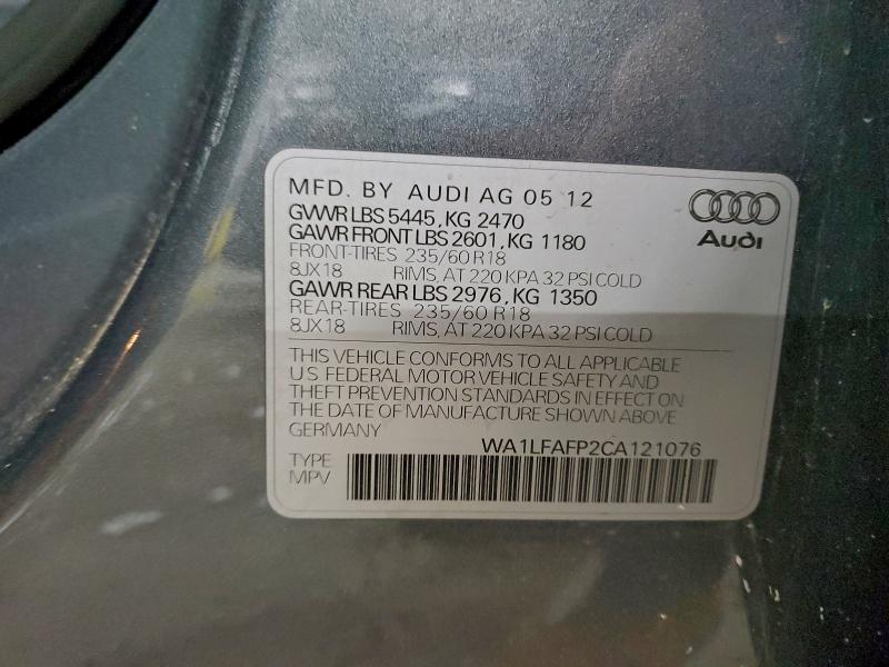 2012 AUDI Q5 PREMIUM #3305585112