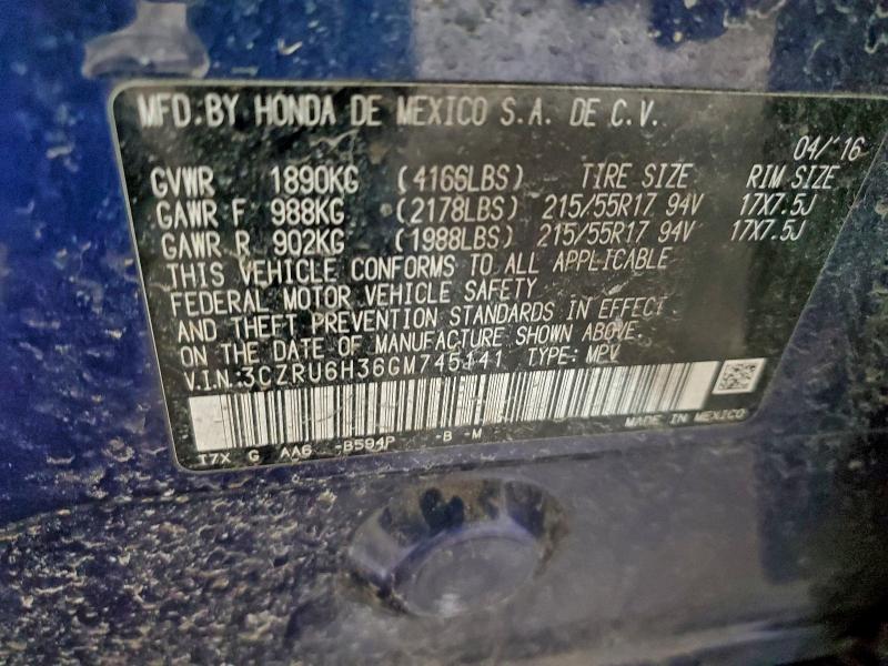 2016 HONDA HR-V LX #3317760118