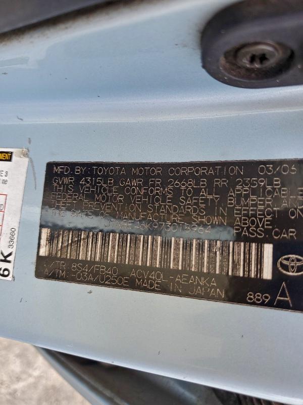 2007 TOYOTA CAMRY CE #3303975725