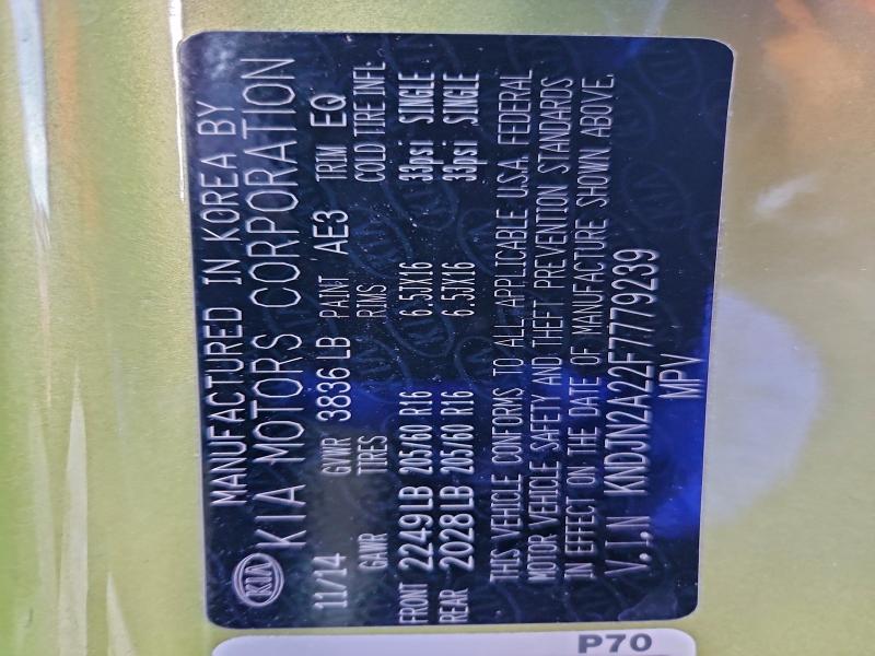 2015 KIA SOUL #3316873088