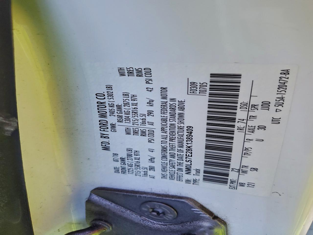 FORD TRANSIT CONNECT XL